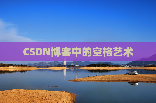 CSDN博客中的空格艺术